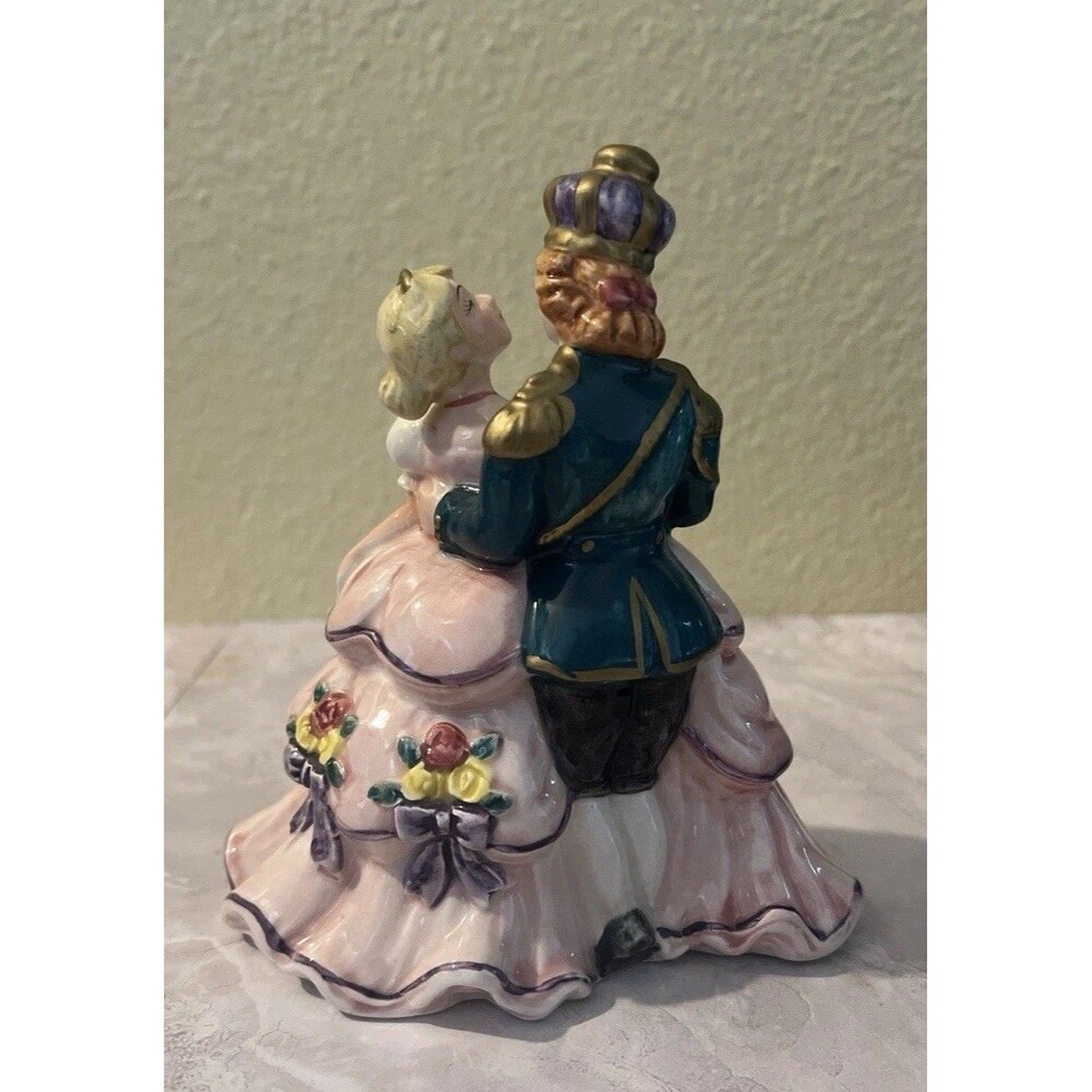 Fitz & Floyd Cinderella & Prince Charming Quartz Clock Vtg 1995 - Picture 4 of 8